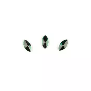 Стразы для дизайна ногтей TNL «Лепесток малый», изумрудные, 10 шт