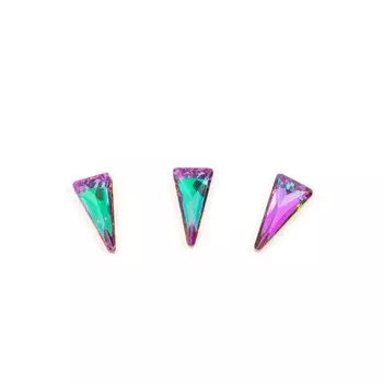 Стразы для дизайна ногтей TNL «Пика», изумрудно-лиловые, 10 шт