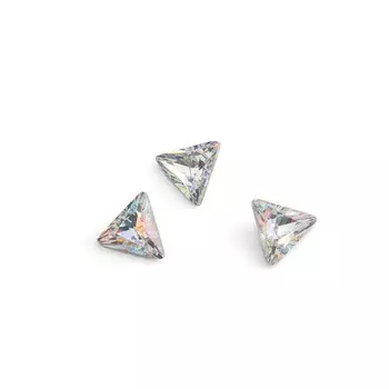 Стразы для дизайна ногтей TNL «Треугольник», прозрачные, 10 шт