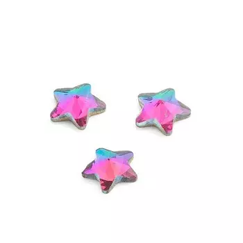 Стразы для дизайна ногтей TNL «Звезда большая», хамелеон, 10 шт