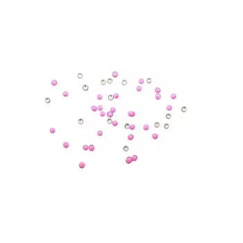 Стразы металлические кружки, №2.0 розовый, 50 шт