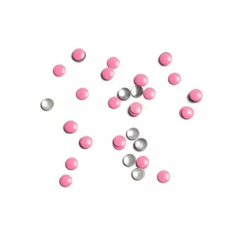 Стразы металлические кружки, №3.0 розовый, 50 шт