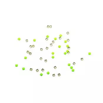 Стразы металлические квадратные POLE, 2х2, неоновый зелёный, 50 шт
