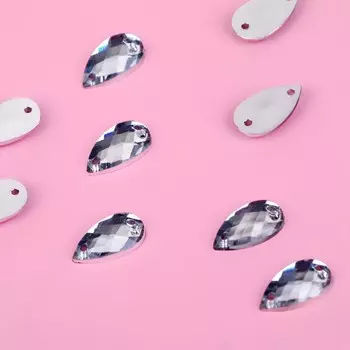 Стразы пришивные «Капля», 8 12 мм, 25 шт