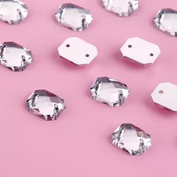 Стразы пришивные «Прямоугольник», 10 8 мм, 25 шт