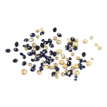 Стразы TNL «Кристалл», конусные, mix чёрно-синие, 400 шт