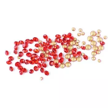 Стразы TNL «Кристалл», конусные, mix красные, 400 шт