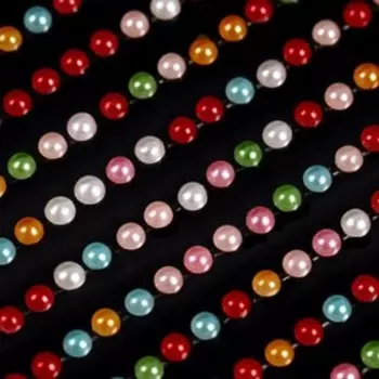 Стразы для декора, жемчужные, на клеевой основе, 7.516 см, d=3 мм, разноцветные