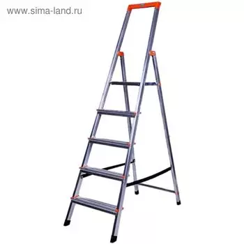 Стремянка KRAUSE MONTO SOLIDY, оградительная дуга, рабочая высота 3.05 м, 5 ступеней