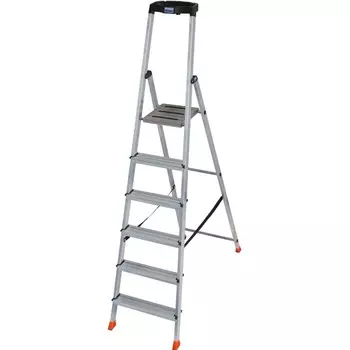 Стремянка KRAUSE SAFETY 6, алюминиевая, 6 ступеней