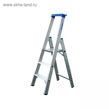 Стремянка KRAUSE STABILO, односторонняя, высокая оградительная дуга с полкой, 3 ступени