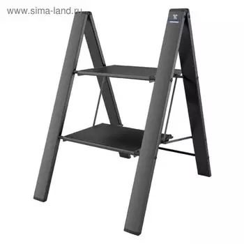 Стремянка Leonardo, 2 ступени, чёрная