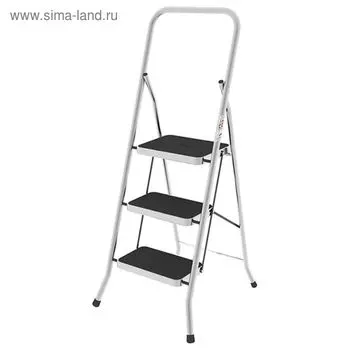 Стремянка Security, 3 ступени, алюминий