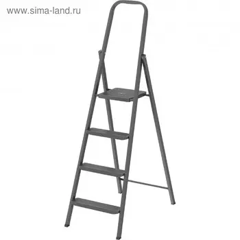 Стремянка "СИБРТЕХ" 97944, стальная, компактная, 4 ступени