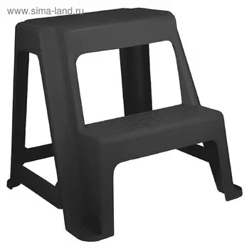 Стремянка-табурет IDEA 602537, 2 ступени, 48 см, пластиковая, передвижная, до 120 кг