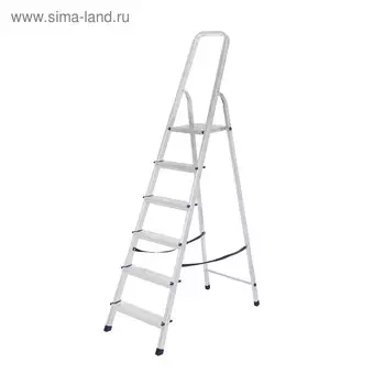 Стремянка ТУНДРА, алюминиевая, 6 ступеней, 1240 мм