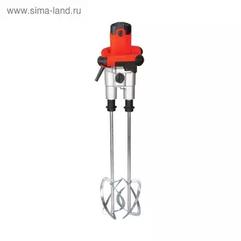 Строительный миксер Elitech МС 1600/2ЭД, 1600 Вт, 214 мм/М24, 580/800 об/м, 8 кг, 2 мешалки