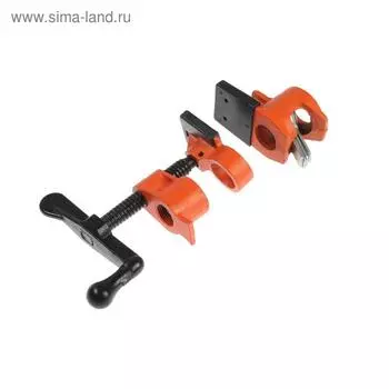 Струбцина трубная ТУНДРА, резиновые накладки, 1/2"