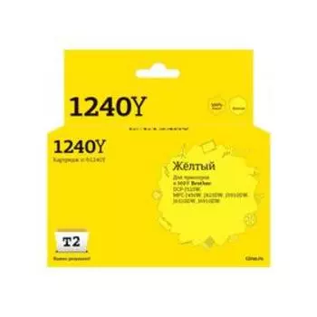 Струйный картридж T2 IC-B1240Y (LC-1240Y/LC1240BK/LC1240/1240) Brother, желтый