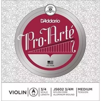 Струна скрипичная D'ADDARIO J5602 3/4M Pro-Arte A 3/4 medium
