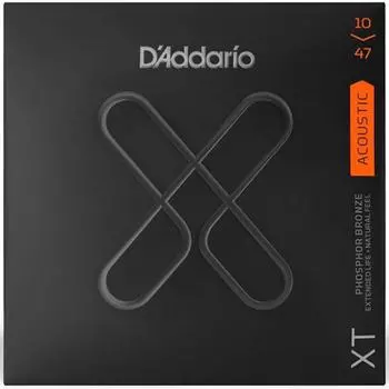 Струны для акустической гитары D'Addario XTAPB1047 XT фосф.бронза, 10-47, с покрытием