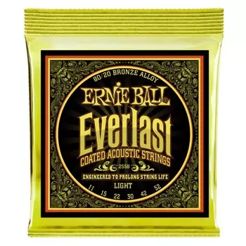 Струны для акустической гитары ERNIE BALL 2558, (11-15-22w-30-42-52)