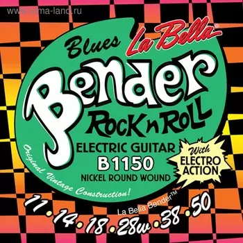 Струны для электрогитары La Bella B1150 The Bender Blues никелированные, 11-50