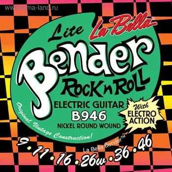 Струны для электрогитары La Bella B946 The Bender Lite никелированные, 9-46