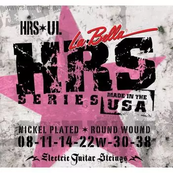 Струны для электрогитары La Bella HRS-UL Hard Rockin Steel Ultra Light