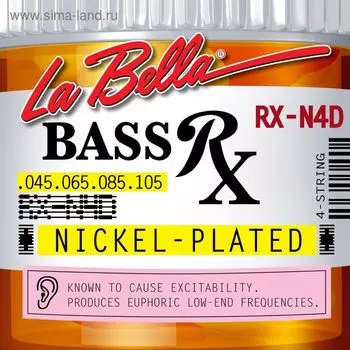 Струны для бас-гитары La Bella RX-N4D RX – Nickel 45-105