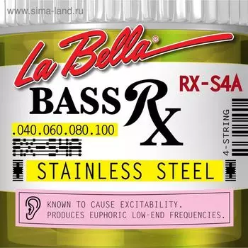 Струны для бас-гитары La Bella RX-S4A RX – Stainless 40-100