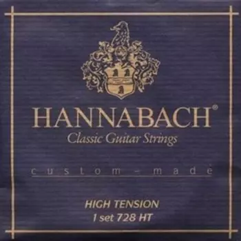 Струны для классической гитары Hannabach 728HTC Custom Made карбон/посеребр, сил.натяж