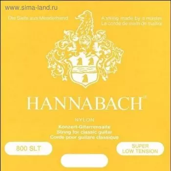 Струны для классической гитары Hannabach 800SLT Yellow SILVER PLATED нейлон/посеребренные