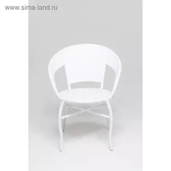 Стул, 53 × 53 × 75 см, искусственный ротанг, белый