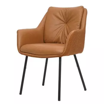 Стул Allar, 580520850 мм, экокожа, рогожка, цвет коричневый