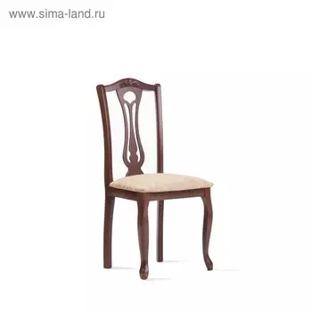 Стул Арфа, бук, цвет покраски черешня, ткань Andris(вензель) 160 беж
