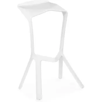 Стул барный Mega пластик, белый 50x43x80 см