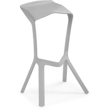 Стул барный Mega пластик, серый 50x43x80 см
