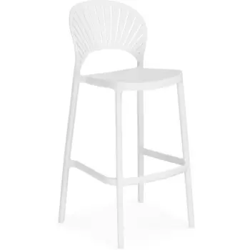 Стул барный Sim пластик, белый 53x53x106 см