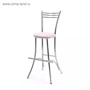 Стул барный «Увертюра», хром, цвет кроко уайт