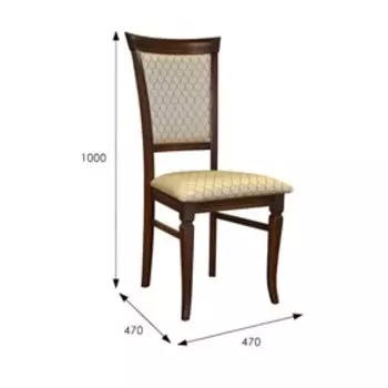 Стул Бонита, 470х450х1000, орех/Арш оскар беж