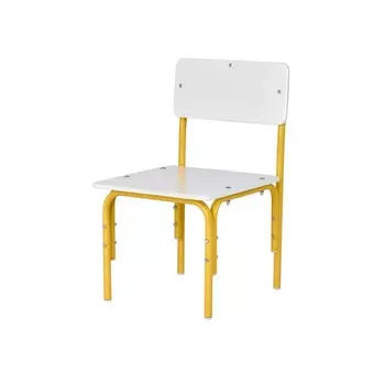 Стульчик детский растущий «Фея. Мой малыш», 0-1 группа, цвет белый/жёлтый