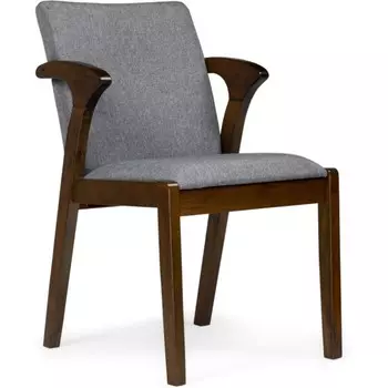 Стул деревянный Artis массив гевеи/ткань, cappuccino/серый 49x58x84 см