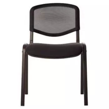 Стул для посетителей BRABIX "Iso NET CF-006", черный каркас, черный, сетка, 531981