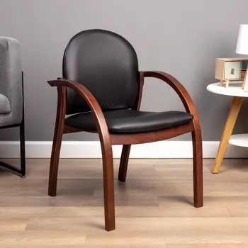 Стул «ДЖУНО», искусственная кожа, цвет чёрный/дерево