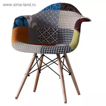 Стул EAMES wood ткань цветная