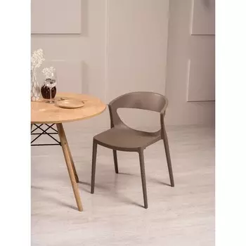 Стул пластиковый «Клик Мебель. Ева», цвет капучино