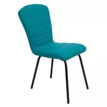 Стул «Хельга 1», каркас металл чёрный, кожзам бирюза