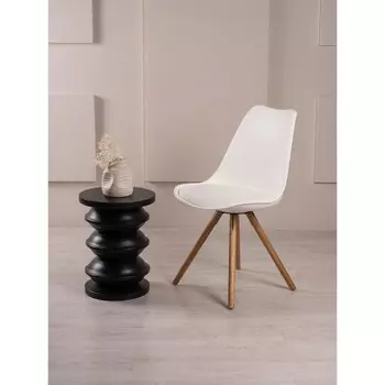 Стул обеденный Клик Мебель «Эмми Эко», со спинкой, с мягким сиденьем, цвет белый/дерево