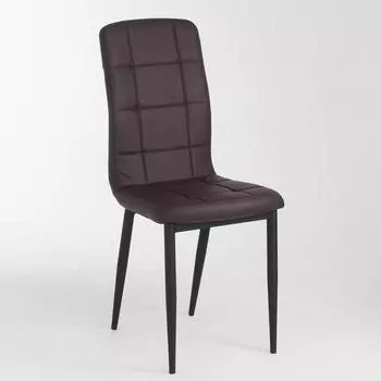 Стул для кухни «Клик Мебель. Квадро», искусственная кожа, цвет чёрный/AERO венге